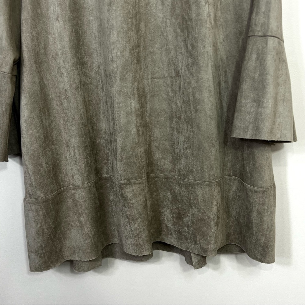 Soft Surroundings Lizzy Faux Suede Tunic Top Gray 1X - Picture 8 of 10
